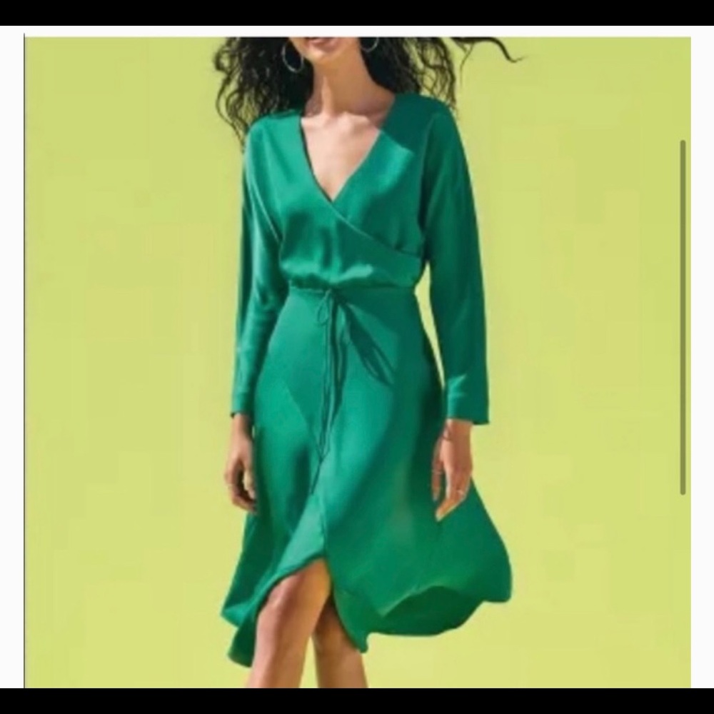 Cushnie Green Wrap Dress